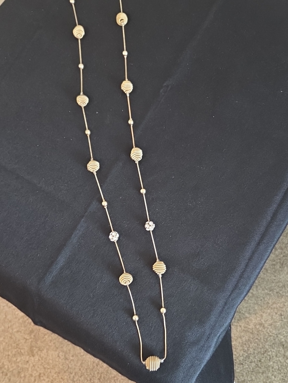 Gold-Tone Bead & Crystal Station Long Necklace Stitch Fix